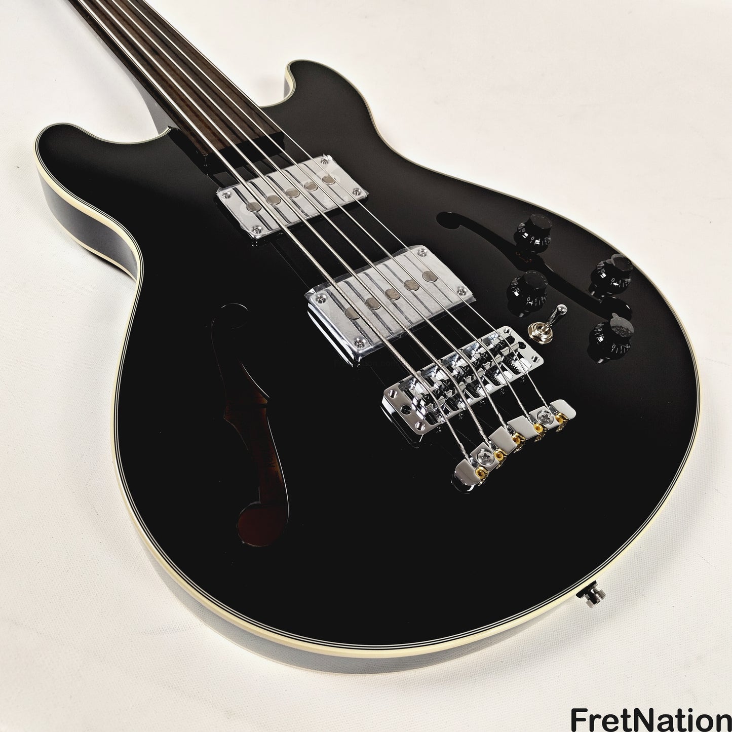 Warwick Warwick RockBass Star Fretless Bass 5-String Bass Solid Black 8.72lbs #569852-25