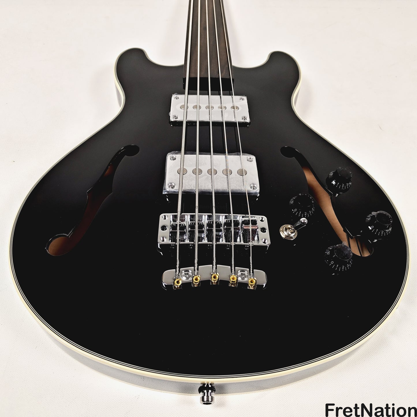Warwick Warwick RockBass Star Fretless Bass 5-String Bass Solid Black 8.72lbs #569852-25