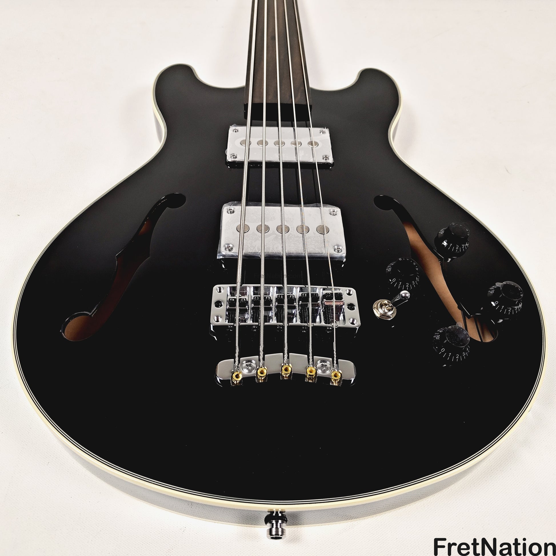 Warwick Warwick RockBass Star Fretless Bass 5-String Bass Solid Black 8.72lbs #569852-25
