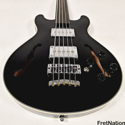 Warwick Warwick RockBass Star Fretless Bass 5-String Bass Solid Black 8.72lbs #569852-25