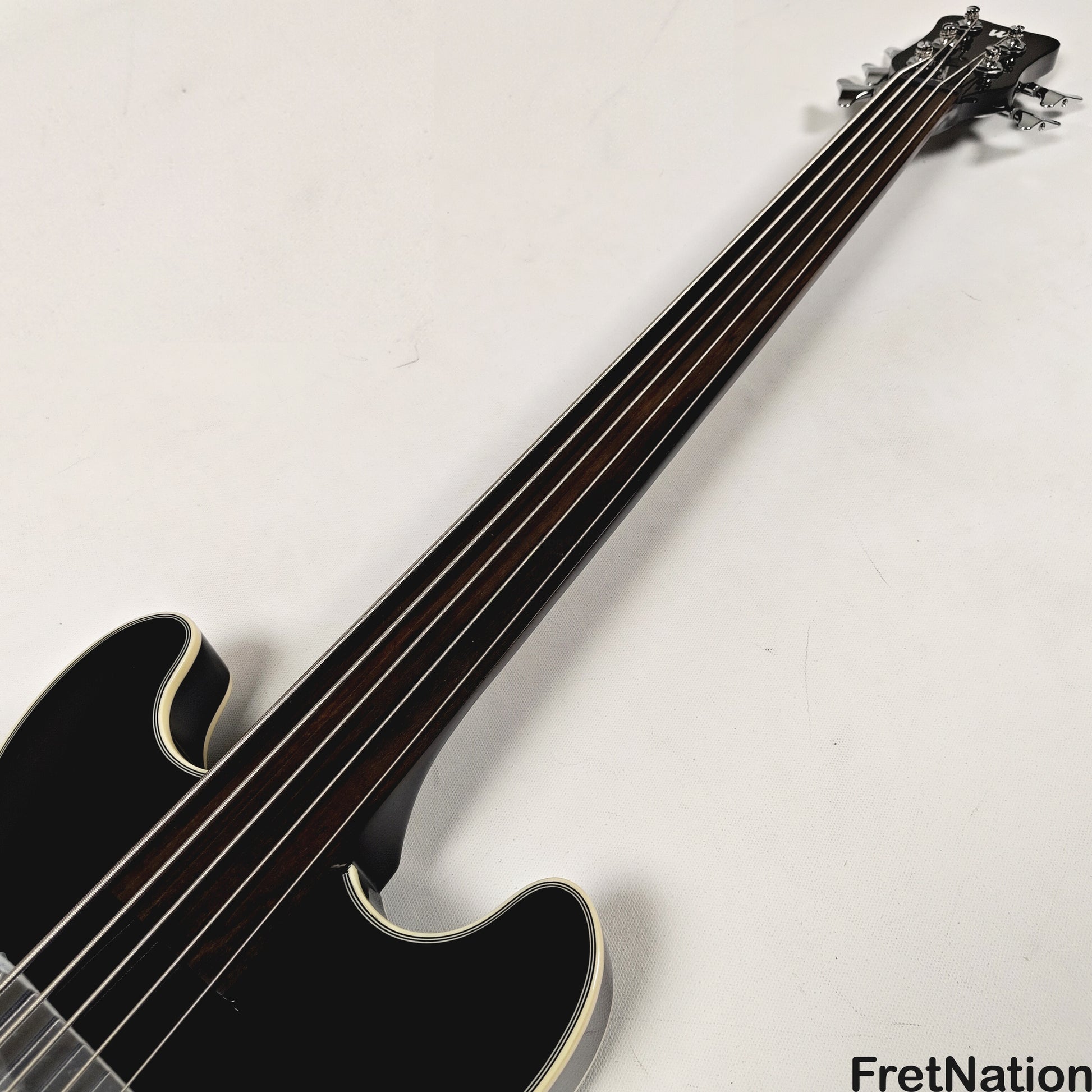 Warwick Warwick RockBass Star Fretless Bass 5-String Bass Solid Black 8.72lbs #569852-25
