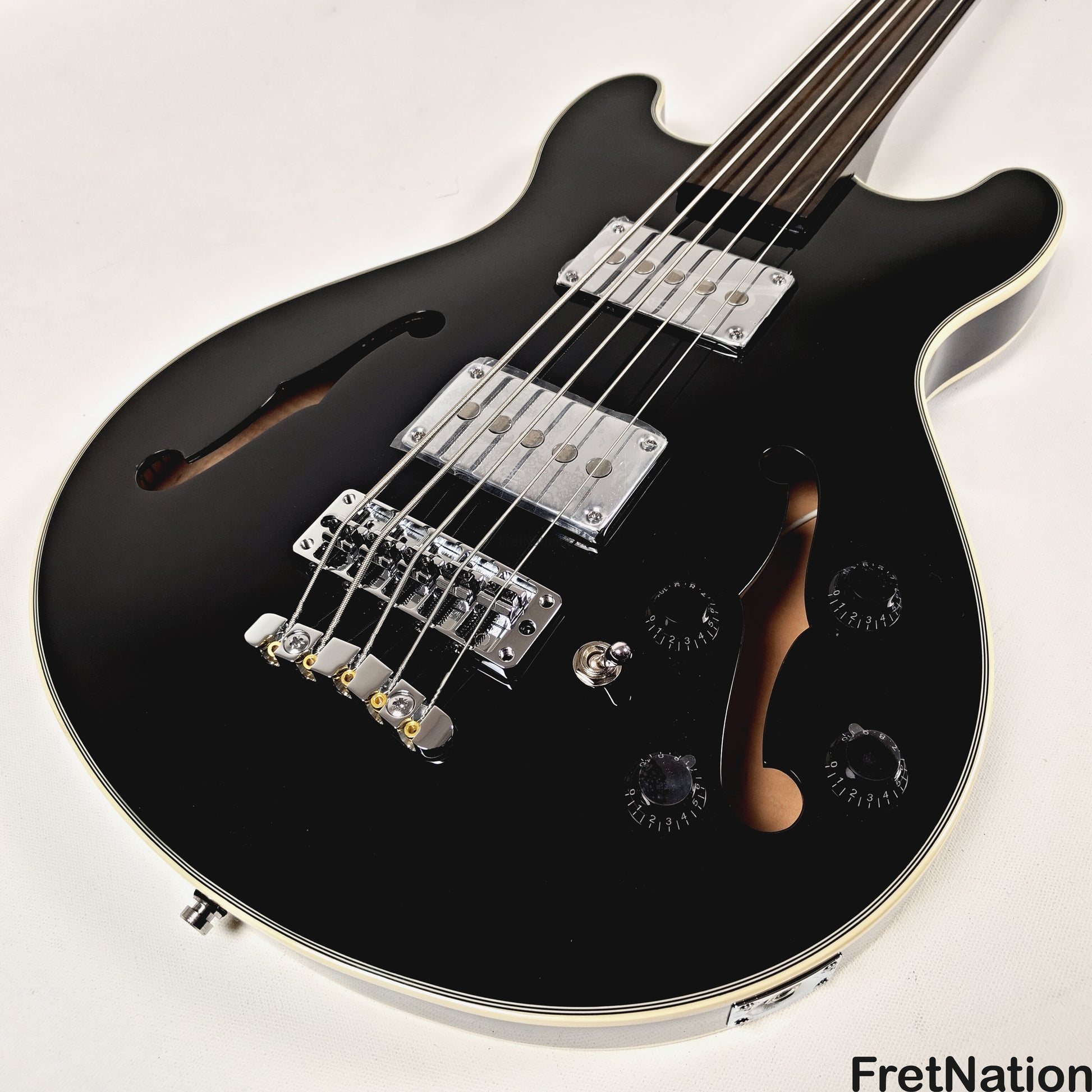 Warwick Warwick RockBass Star Fretless Bass 5-String Bass Solid Black 8.72lbs #569852-25