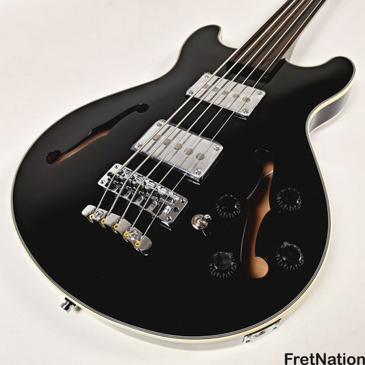 Warwick Warwick RockBass Star Fretless Bass 5-String Bass Solid Black 8.72lbs #569852-25