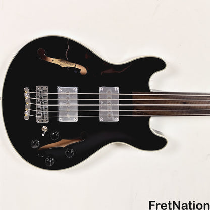 Warwick Warwick RockBass Star Fretless Bass 5-String Bass Solid Black 8.72lbs #569852-25