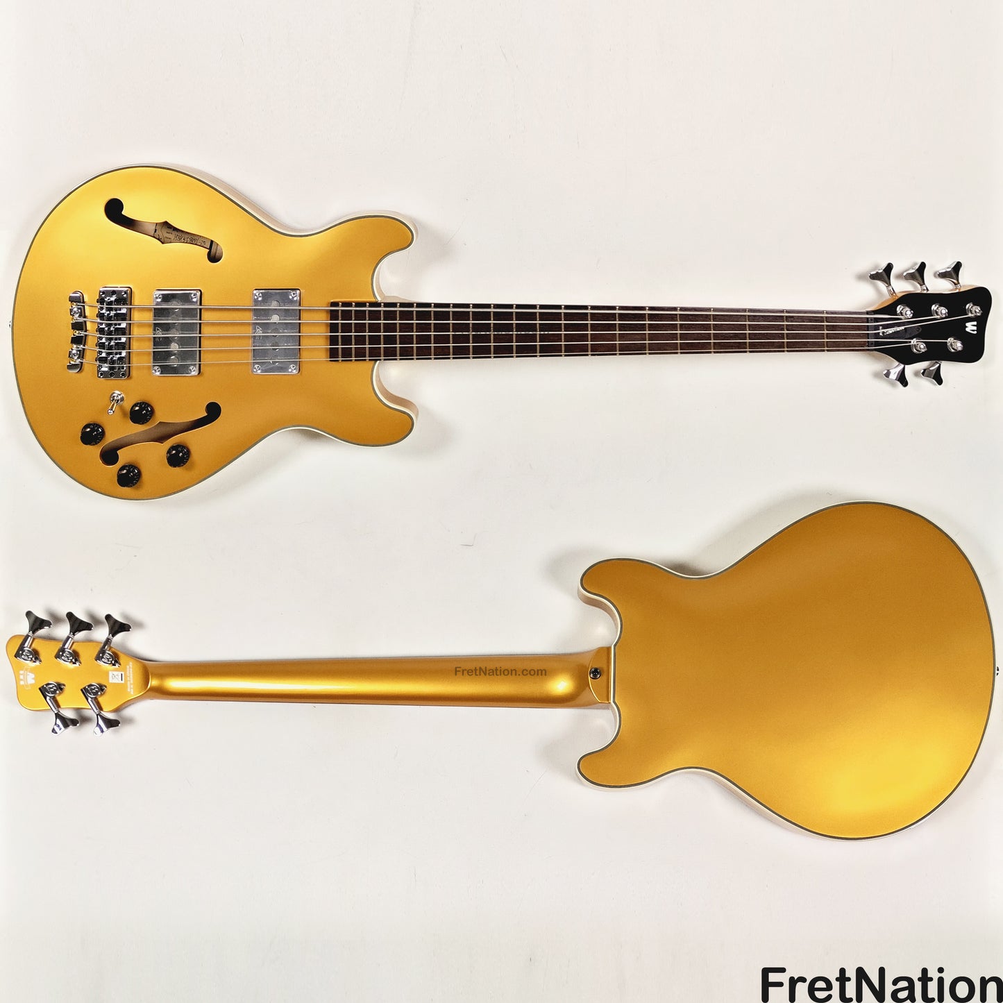 Warwick Warwick RockBass Star Bass 5-String Bass Metallic Gold 8.58lbs #569896-25