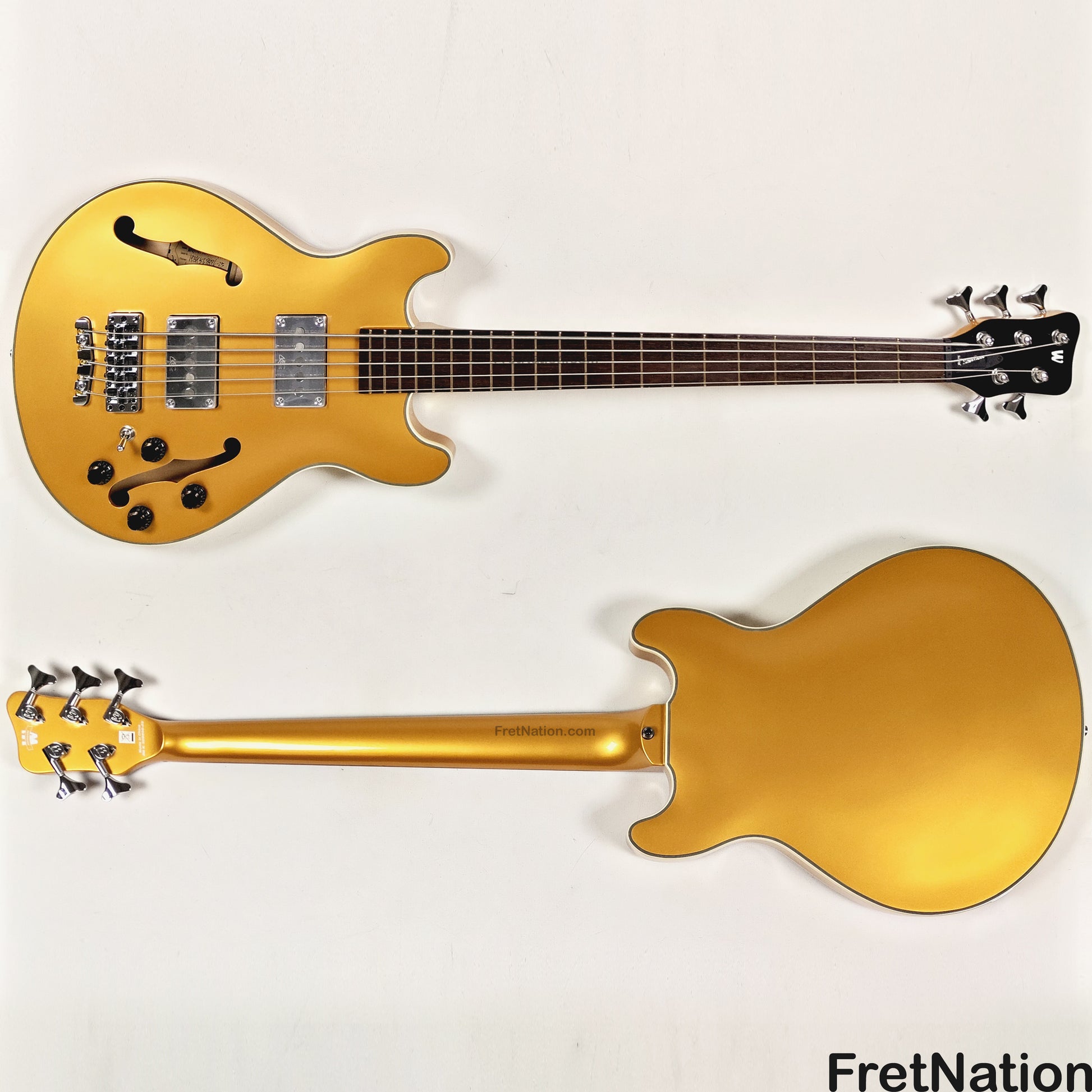 Warwick Warwick RockBass Star Bass 5-String Bass Metallic Gold 8.58lbs #569896-25