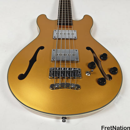 Warwick Warwick RockBass Star Bass 5-String Bass Metallic Gold 8.58lbs #569896-25