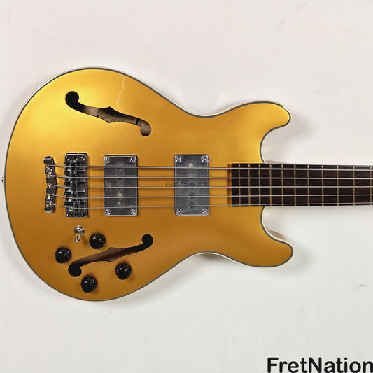 Warwick Warwick RockBass Star Bass 5-String Bass Metallic Gold 8.58lbs #569896-25