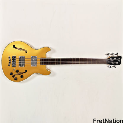 Warwick Warwick RockBass Star Bass 5-String Bass Metallic Gold 8.58lbs #569896-25