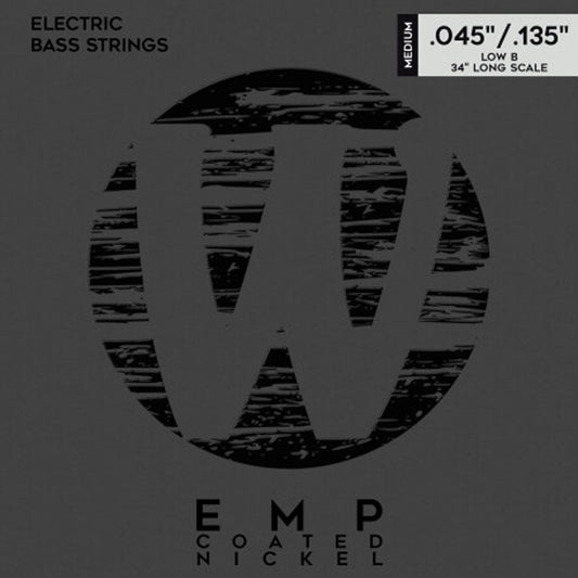 Warwick Warwick EMP Coated Nickel-Plated Steel 5-String Electric Bass String Set - 45-135 Medium 38301 M 5B 045/135N