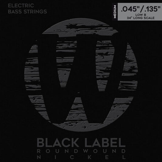 Warwick Warwick Black Label Nickel-Plated Steel 5-String Electric Bass Set - 45-135 Medium 41301 M 5B 045/135B