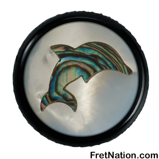 Warwick Framus & Warwick - Potentiometer Dome Knob, Dolphin, Inlay - Black - SP 30415 BK DOLPHIN