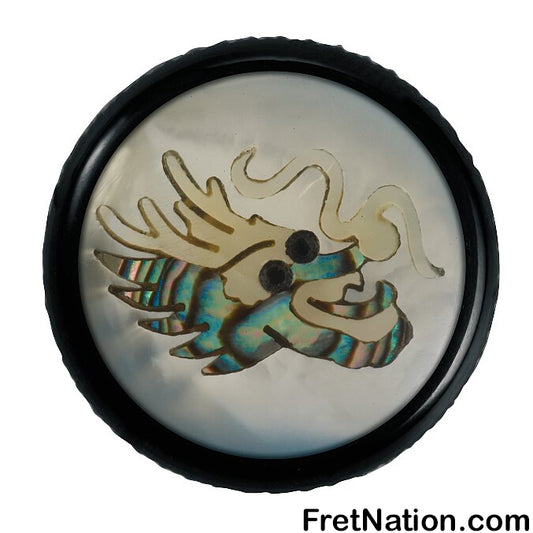 Warwick Framus & Warwick - Potentiometer Dome Knob, Dragonhead, Inlay - Black - SP 30415 BK DRAGON