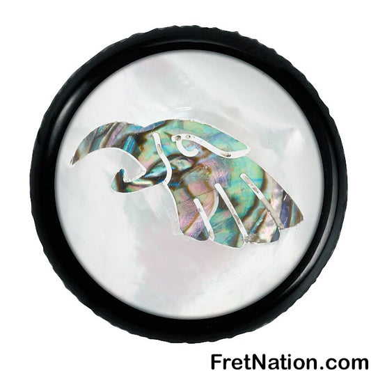Warwick Framus & Warwick - Potentiometer Dome Knob, Eaglehead, Inlay - Black - SP 30415 BK EAGLEHD