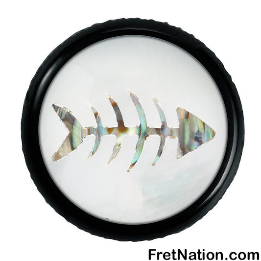 Warwick Framus & Warwick - Potentiometer Dome Knob, Fishbone, Inlay - Black - SP 30415 BK FISHBONE