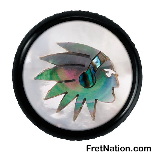 Warwick Framus & Warwick - Potentiometer Dome Knob, Indian Chief, Inlay - Black - SP 30415 BK INDIAN