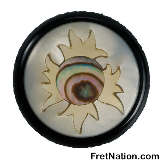 Warwick Framus & Warwick - Potentiometer Dome Knob, Sun, Inlay - Black - SP 30415 BK SUN