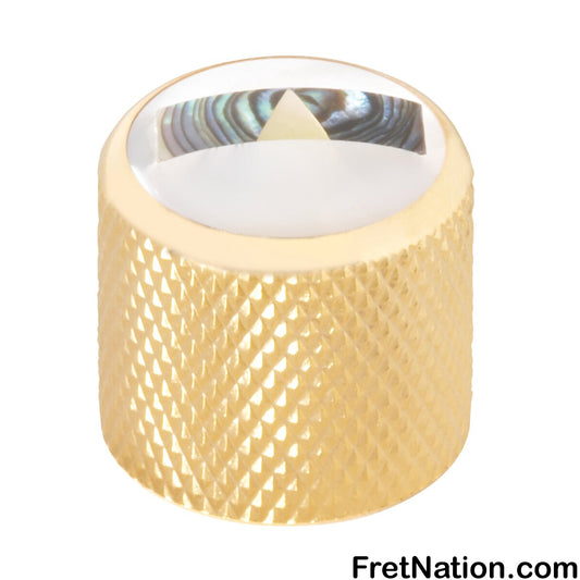 Warwick Framus & Warwick - Potentiometer Dome Knob, Pyramid Block, Inlay - Gold - SP 30416 GD BLOCK