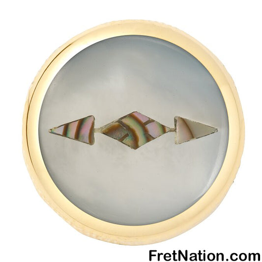 Warwick Framus & Warwick - Potentiometer Dome Knob, Custom Trapeze, Inlay - Gold - SP 30416 GD CUSTOM
