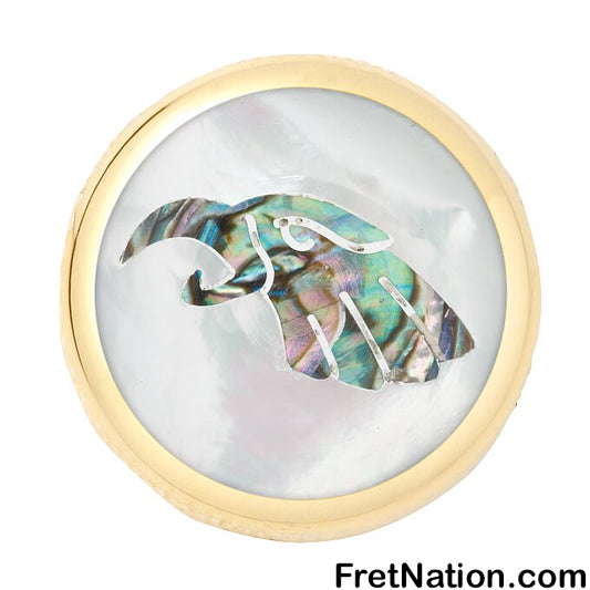 Warwick Framus & Warwick - Potentiometer Dome Knob, Eaglehead, Inlay - Gold - SP 30416 GD EAGLEHD