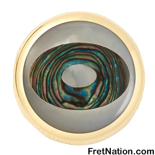 Warwick Framus & Warwick - Potentiometer Dome Knob, Ellipse, Inlay - Gold - SP 30416 GD ELLIPSE