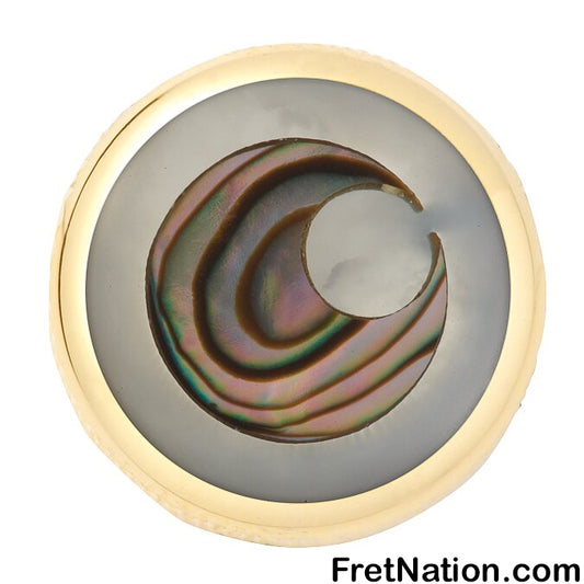 Warwick Framus & Warwick - Potentiometer Dome Knob, Fisheye, Inlay - Gold - SP 30416 GD FISHEYE