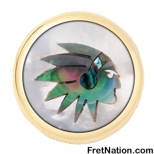 Warwick Framus & Warwick - Potentiometer Dome Knob, Indian Chief, Inlay - Gold - SP 30416 GD INDIAN