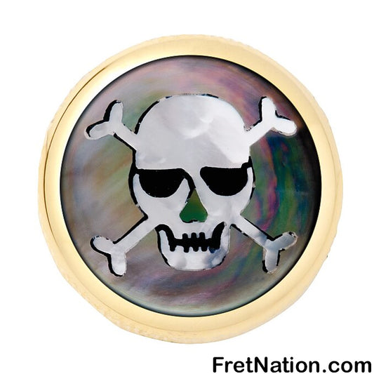 Warwick Framus & Warwick - Potentiometer Dome Knob, Skull, Inlay - Gold - SP 30416 GD SKULL
