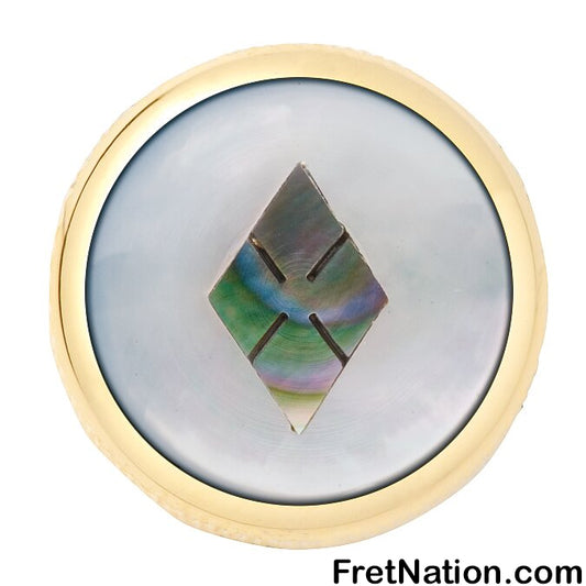 Warwick Framus & Warwick - Potentiometer Dome Knob, Snowflake, Inlay - Gold - SP 30416 GD SNOWFLK