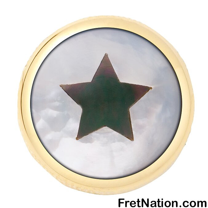 Warwick Framus & Warwick - Potentiometer Dome Knob, Star, Inlay - Gold - SP 30416 GD STAR