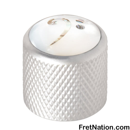 Warwick Framus & Warwick - Potentiometer Dome Knob, Bass Clef, Inlay - Satin Chrome - SP 30417 SC BASSKEY