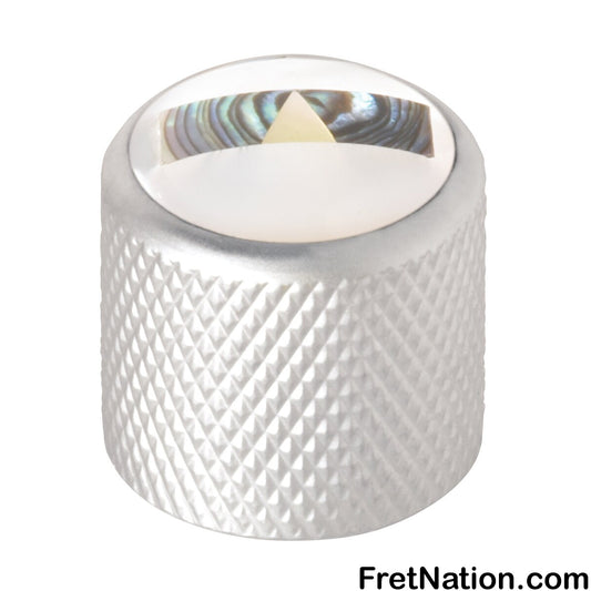 Warwick Framus & Warwick - Potentiometer Dome Knob, Pyramid Block, Inlay - Satin Chrome - SP 30417 SC BLOCK