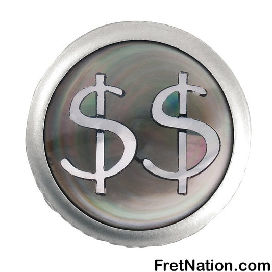 Warwick Framus & Warwick - Potentiometer Dome Knob, Dollar, Inlay - Satin Chrome - SP 30417 SC DOLLAR