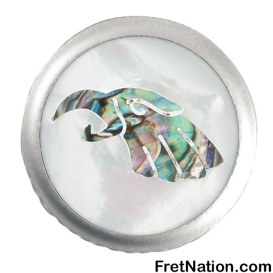 Warwick Framus & Warwick - Potentiometer Dome Knob, Eaglehead, Inlay - Satin Chrome - SP 30417 SC EAGLEHD