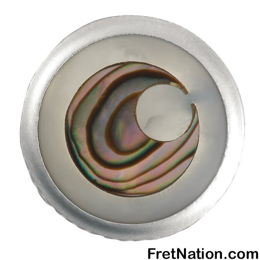 Warwick Framus & Warwick - Potentiometer Dome Knob, Fisheye, Inlay - Satin Chrome - SP 30417 SC FISHEYE