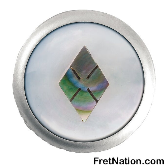 Warwick Framus & Warwick - Potentiometer Dome Knob, Snowflake, Inlay - Satin Chrome - SP 30417 SC SNOWFLK