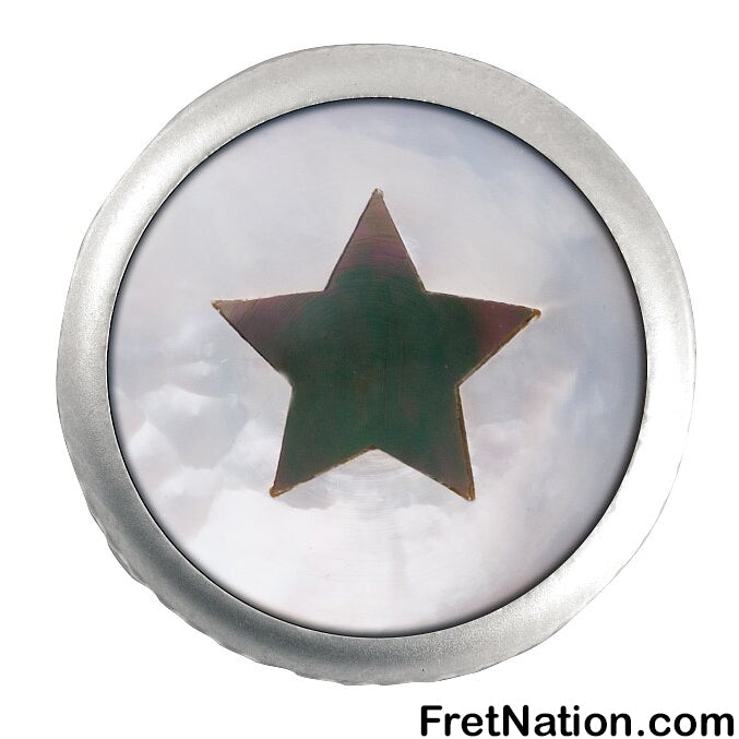 Warwick Framus & Warwick - Potentiometer Dome Knob, Star, Inlay - Satin Chrome - SP 30417 SC STAR