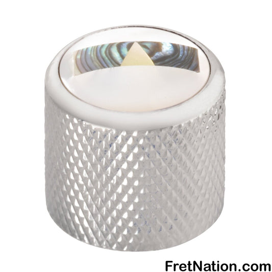 Warwick Framus & Warwick - Potentiometer Dome Knob, Pyramid Block, Inlay - Chrome - SP 30418 CR BLOCK