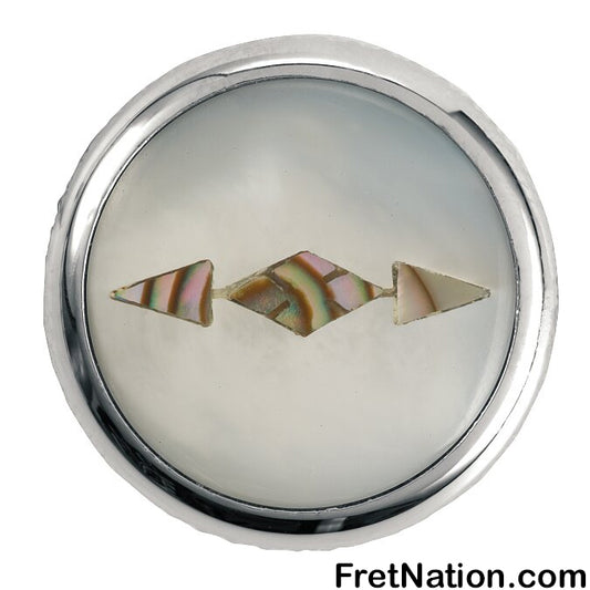 Warwick Framus & Warwick - Potentiometer Dome Knob, Custom Trapeze, Inlay - Chrome - SP 30418 CR CUSTOM