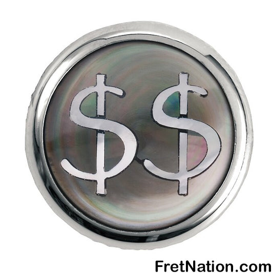 Warwick Framus & Warwick - Potentiometer Dome Knob, Dollar, Inlay - Chrome - SP 30418 CR DOLLAR