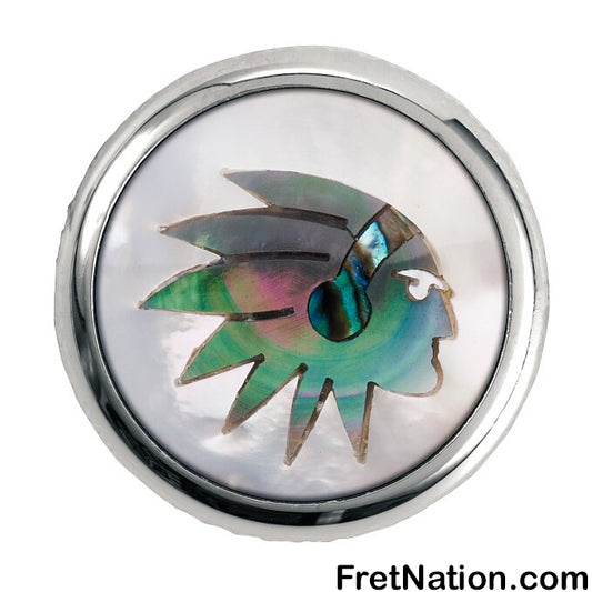 Warwick Framus & Warwick - Potentiometer Dome Knob, Indian Chief, Inlay - Chrome - SP 30418 CR INDIAN