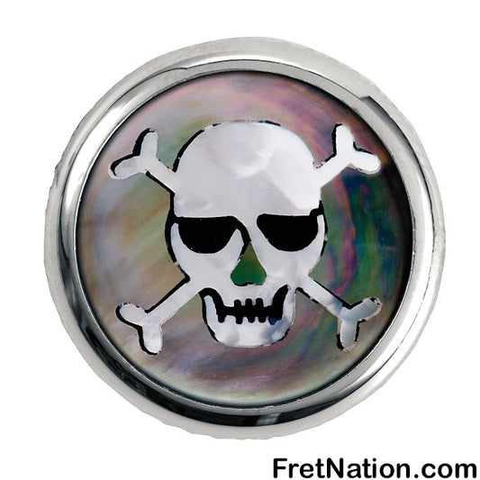 Warwick Framus & Warwick - Potentiometer Dome Knob, Skull, Inlay - Chrome - SP 30418 CR SKULL