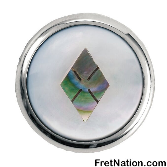 Warwick Framus & Warwick - Potentiometer Dome Knob, Snowflake, Inlay - Chrome - SP 30418 CR SNOWFLK