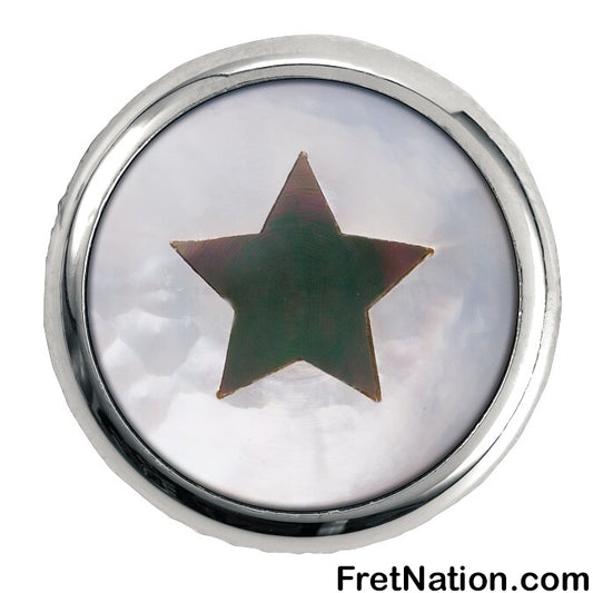 Warwick Framus & Warwick - Potentiometer Dome Knob, Star, Inlay - Chrome - SP 30418 CR STAR