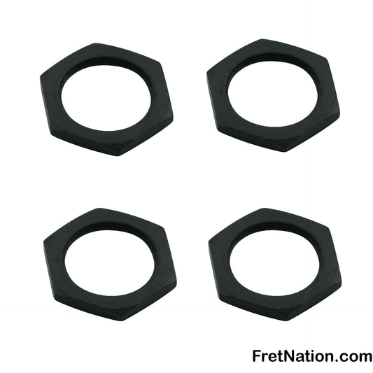 Warwick Framus & Warwick - Nut for Potentiometers, M10 x 0.75, 13 mm - Black, 4 pcs. - SP 30711 B