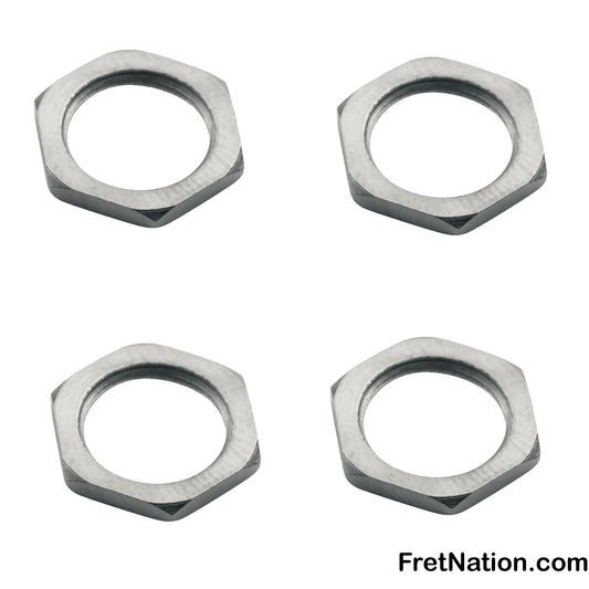 Warwick Framus & Warwick - Nut for Potentiometers, M10 x 0.75, 13 mm - Chrome, 4 pc. - SP 30714 C