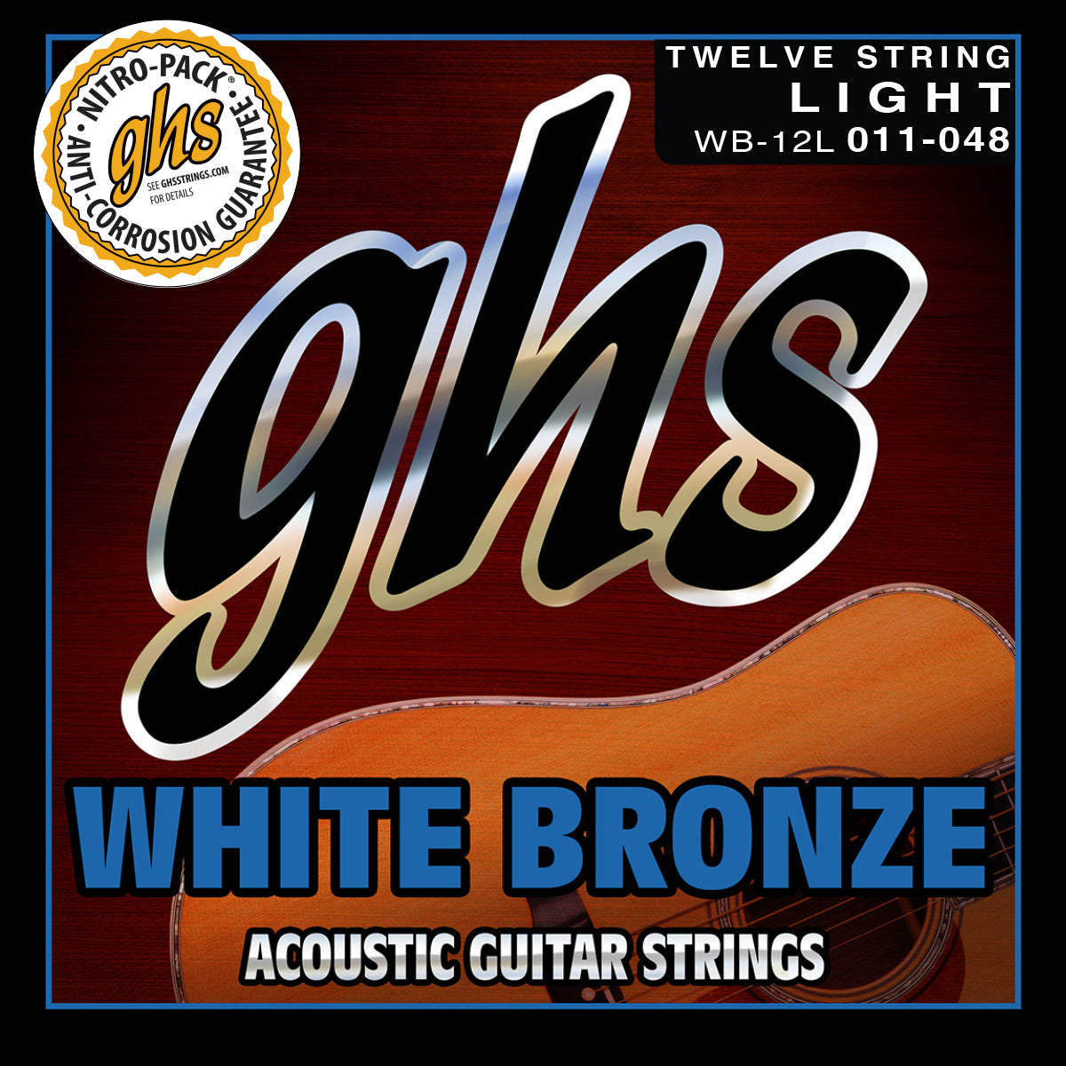 GHS Strings GHS White Bronze Acoustic Guitar 12- String Set - 11-48 Light WB-12L